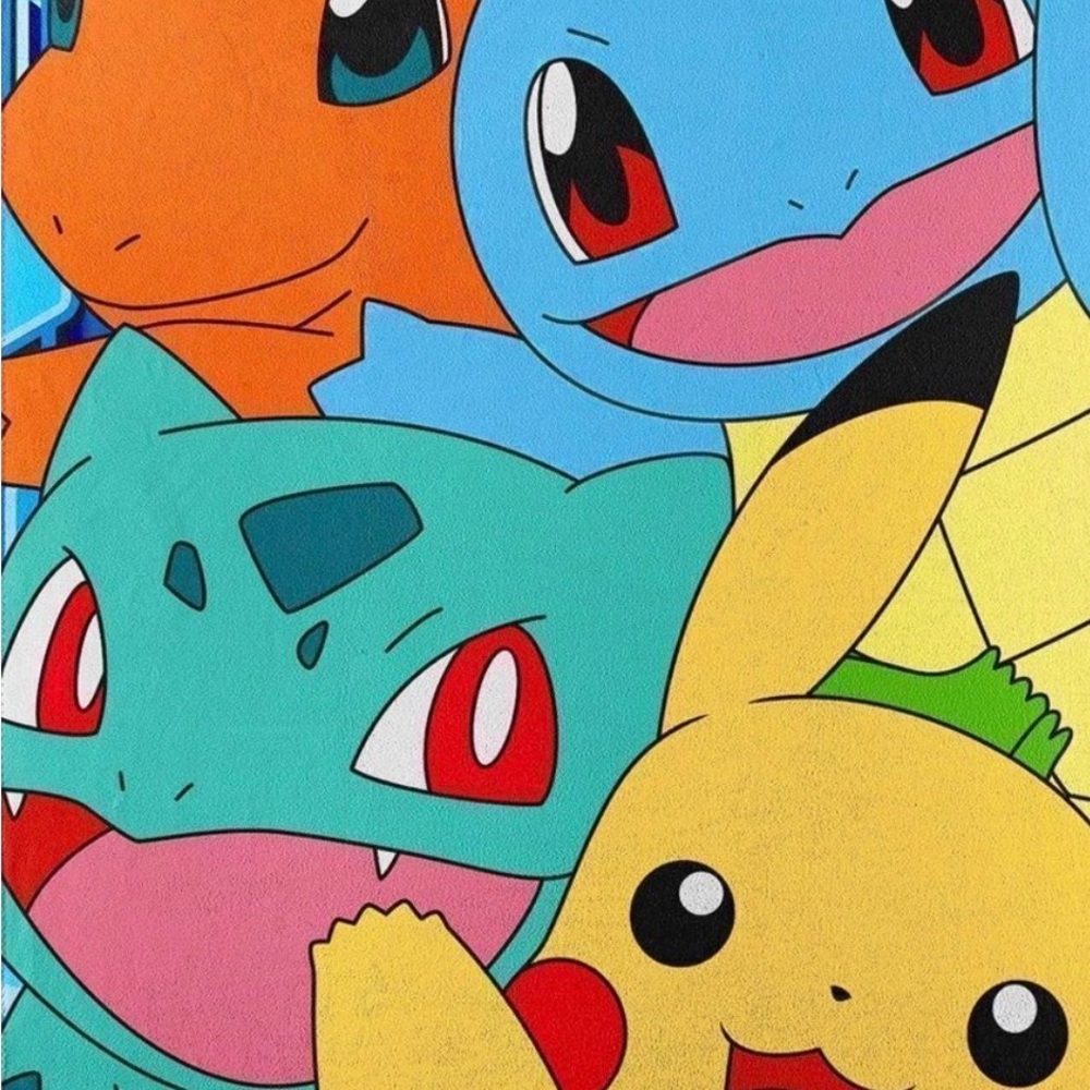 Pokémon Pikachu & Friends‎ Throw Fleece Blanket 46" x 60" Northwest Bulbasaur - Picture 2 of 9
